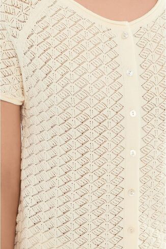 Sanctuary Women's All in Pointelle Button Top in Kuwait