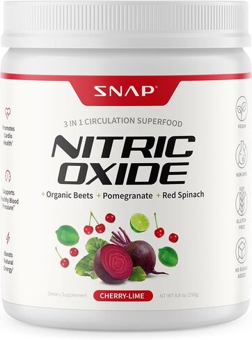 Snap Supplements USDA مسحوق جذر البنجر العضوي، مكملات أكسيد النيتريك للرجال والنساء مع الرمان والسبانخ الأحمر، يدعم تدفق الدم الصحي والطاقة الخالية من الكافيين، التوت المختلط، 30 حصة in Kuwait