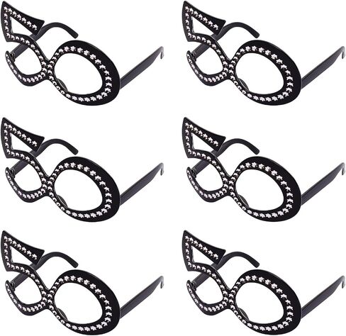 6PCS 50th Birthday Glasses Sparkling Frame Funny Costume Sunglasses Eyewear Celebration Decoration for Women Men in Kuwait