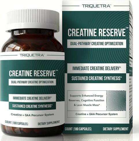 Creatine Reserve™ - Creatine Monohydrate Plus GAA for Mind, Muscle & Energy Support - Dual Pathway Delivery Creatine Supplement for Women & Men - Active B Vitamins & Taurine, Non-GMO (1 month supply) in Kuwait
