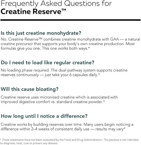 Creatine Reserve™ - Creatine Monohydrate Plus GAA for Mind, Muscle & Energy Support - Dual Pathway Delivery Creatine Supplement for Women & Men - Active B Vitamins & Taurine, Non-GMO (1 month supply) in Kuwait