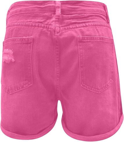 Mid Rise Jean Shorts for Women Stretchy Denim Shorts Casual Summer Ripped Frayed Distressed Pants with Pockets 2026 in Saudi Arabia