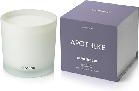 Apotheke 3-Wick Scented Candles for Home, Charcoal - 26 oz Soy Wax Jar Black Candle Gift for Women - Long-Lasting Fragrance with Perfume-Grade Essential Oils - Cedarwood, Sandalwood, Oud & Amber in Saudi Arabia