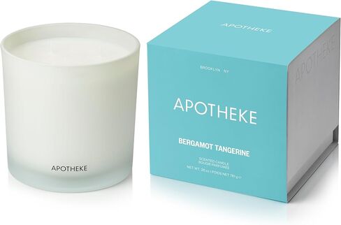 Apotheke 3-Wick Scented Candles for Home, Charcoal - 26 oz Soy Wax Jar Black Candle Gift for Women - Long-Lasting Fragrance with Perfume-Grade Essential Oils - Cedarwood, Sandalwood, Oud & Amber in Saudi Arabia
