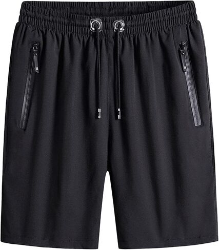 Shorts for Women Plus Size Elastic Waisted Running Shorts with Zipper Pocket Mens Shorts Casual Summer Unisex Clothes in Saudi Arabia