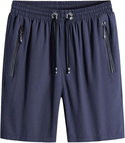 Shorts for Women Plus Size Elastic Waisted Running Shorts with Zipper Pocket Mens Shorts Casual Summer Unisex Clothes in Saudi Arabia