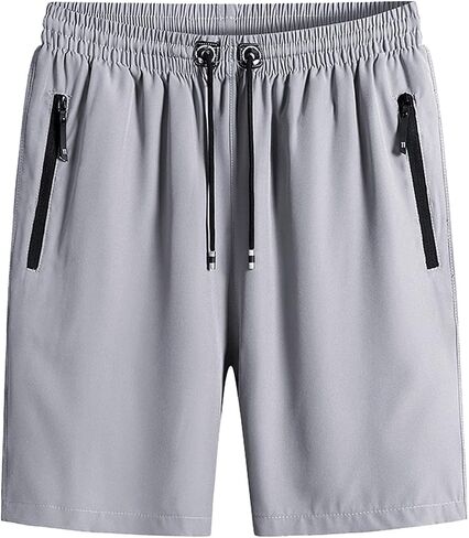 Shorts for Women Plus Size Elastic Waisted Running Shorts with Zipper Pocket Mens Shorts Casual Summer Unisex Clothes in Saudi Arabia