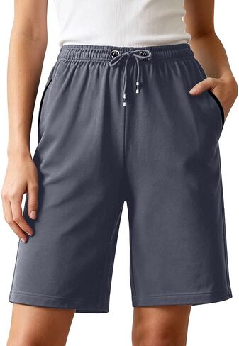 Shorts for Women Plus Size Elastic Waisted Running Shorts with Zipper Pocket Mens Shorts Casual Summer Unisex Clothes in Saudi Arabia