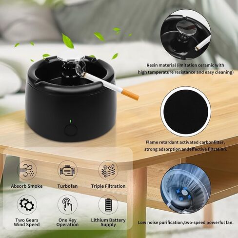 Smokeless Ashtray, Cleaner Air Smoke Removing Ashtray for Indoor and Outdoor Spaces in Saudi Arabia