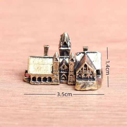 Brass Castle Miniatures Vintage Mini House Architecture Micro Landscape Craft Home Office Decorations Accessories in Kuwait