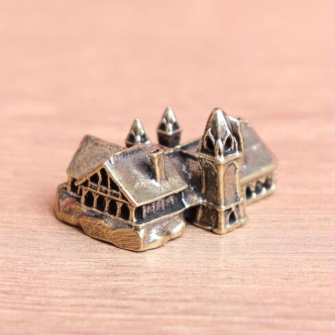 Brass Castle Miniatures Vintage Mini House Architecture Micro Landscape Craft Home Office Decorations Accessories in Kuwait