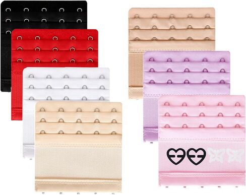 Women's Bra Extenders 5 Hooks 3 Rows Elastic Bra Strap Extension and Bra Clips in Saudi Arabia