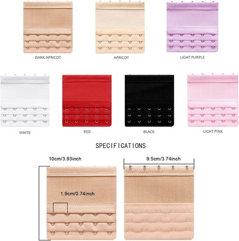Women's Bra Extenders 5 Hooks 3 Rows Elastic Bra Strap Extension and Bra Clips in Saudi Arabia