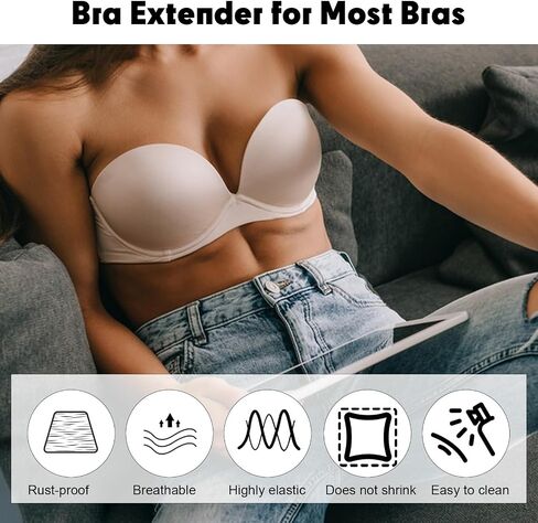 15Pcs Bra Extenders, 2 Hooks 3 Row Bra Strap Extender, Adjustable Extensions for Women Underwear (5 Colors) in Saudi Arabia