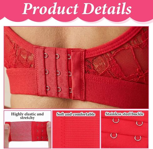 8Pcs Bra Extenders, 3 Hook Adjustable Bra Strap Extender, Soft Stretchy Extension Straps (8 Colors) in Saudi Arabia