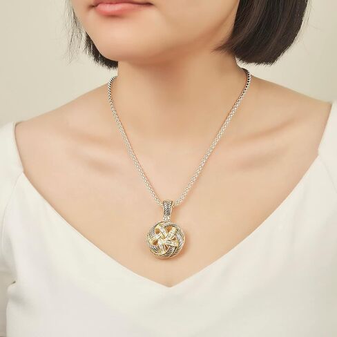 UNY JEWEL Jewelry Make a Statement Flower Swirl Enhancer Pendant Twisted Cable Double Wire Rings Women Jewelry Sets Size 8 in Kuwait