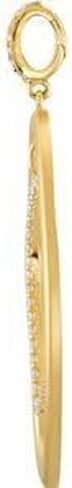 14k Yellow Gold 1 1/6 CTW Geometric Diamond Pendant Enhancer in Saudi Arabia