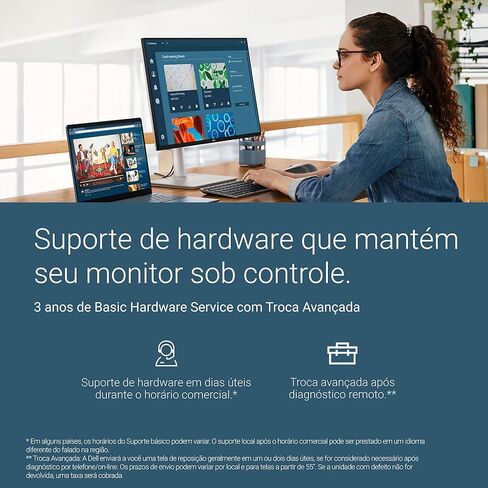 Dell P2425H 24" Full HD (1920x1080) PC Display, 100Hz, IPS, 5ms, 99% sRGB, USB-C, DisplayPort, HDMI, VGA, 4X USB, 3 Year Warranty, Black in Saudi Arabia