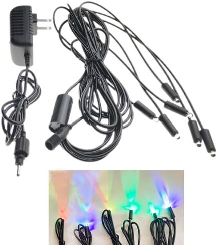 6pcs 12V Tabletop Fountain Indoor Outdoor Fountain Lights Underwater Feature for Modern Home DIY Replacement with Adapter US (Color Slowly Changed) in Saudi Arabia