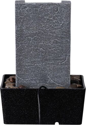 Zen Tabletop Indoor Water Fountain - Indoor Waterfall with LED Light, Relaxing Water Sounds for Office Desk Decor, Home Meditation & Stress Relief, Ideal Relaxation Gift for Women/Men in Kuwait