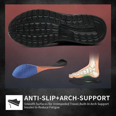 Steel Toe Shoes for Men Women,Comfortable Breathable Safety Sneakers Industrial Non Slip Safety Work Shoes Black in Saudi Arabia