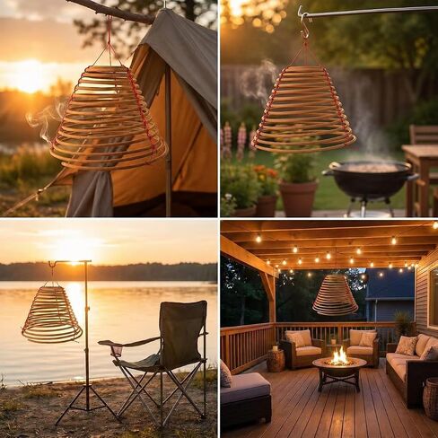 Hanging Citronella Incense Coil - Citronella Coil Outdoor for Patio, Backyard and Camping,5 Pack (7") in Saudi Arabia