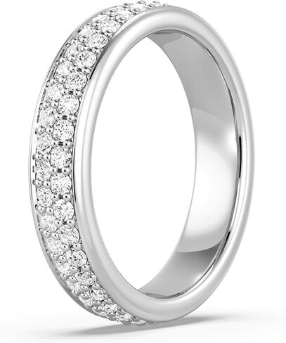 MSBLUE 1.5CT صف مزدوج مويسانيتي خاتم الزفاف الخلود in Kuwait