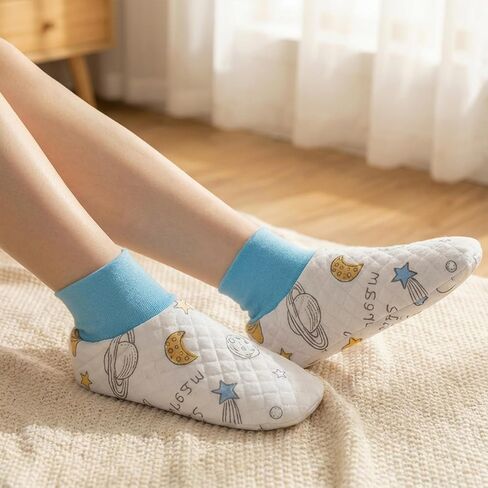 CutiePlusU Slipper Socks 2 Pairs for Women Men Warm Floor Socks Toddlers Crew length in Kuwait