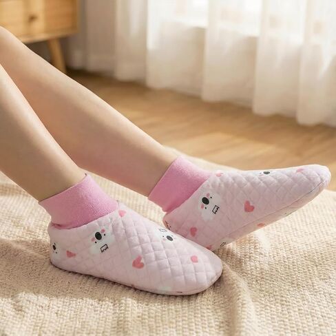 CutiePlusU Slipper Socks 2 Pairs for Women Men Warm Floor Socks Toddlers Crew length in Kuwait