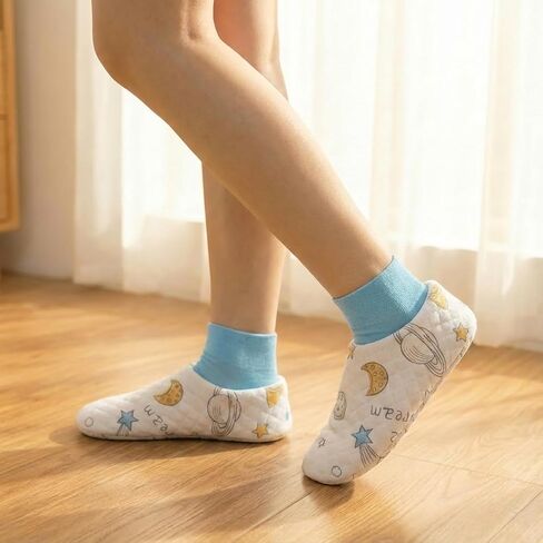 CutiePlusU Slipper Socks 2 Pairs for Women Men Warm Floor Socks Toddlers Crew length in Kuwait