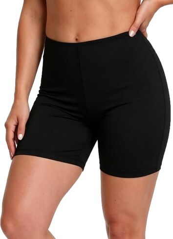 JOYBIK Women's 5" High Waisted Boyshort Swim Board Shorts (Available in Plus) Swimsuits Bottoms in Saudi Arabia