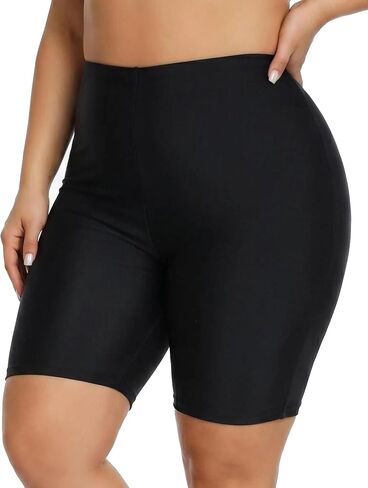 JOYBIK Women's 5" High Waisted Boyshort Swim Board Shorts (Available in Plus) Swimsuits Bottoms in Saudi Arabia