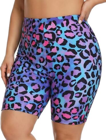 JOYBIK Women's 5" High Waisted Boyshort Swim Board Shorts (Available in Plus) Swimsuits Bottoms in Saudi Arabia