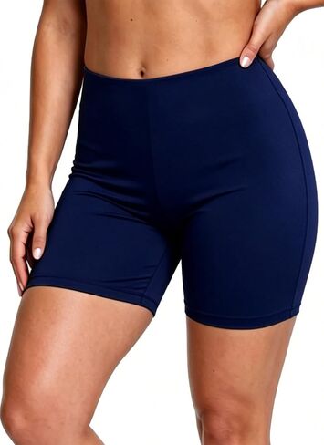 JOYBIK Women's 5" High Waisted Boyshort Swim Board Shorts (Available in Plus) Swimsuits Bottoms in Saudi Arabia