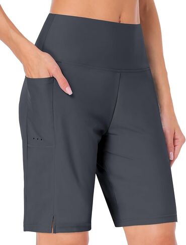 Moozava Women's 3"/5"/7"/9" Swim Board Shorts High Waisted Quick Dry Swimsuits Bottoms Swimming Trunks with Pockets Liner in Saudi Arabia