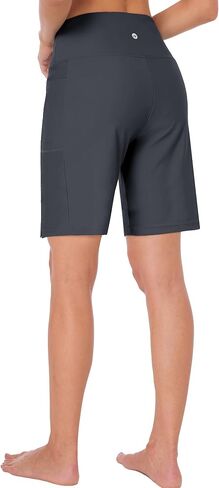 Moozava Women's 3"/5"/7"/9" Swim Board Shorts High Waisted Quick Dry Swimsuits Bottoms Swimming Trunks with Pockets Liner in Saudi Arabia