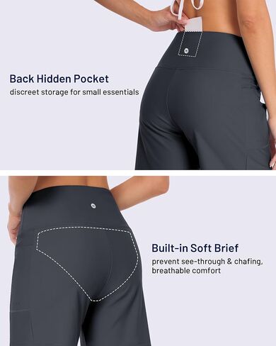 Moozava Women's 3"/5"/7"/9" Swim Board Shorts High Waisted Quick Dry Swimsuits Bottoms Swimming Trunks with Pockets Liner in Saudi Arabia
