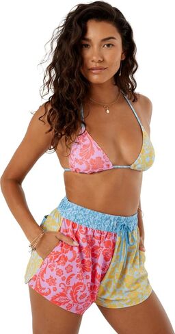 Roxy Womens Beach Casual Shorts – Loose Fitted, Elastic Waist Drawcord Swim Shorts, Quick-Dry Board Shorts in Kuwait