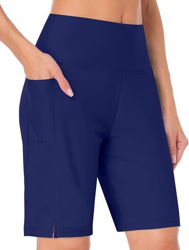 Moozava Women's 3"/5"/7"/9" Swim Board Shorts High Waisted Quick Dry Swimsuits Bottoms Swimming Trunks with Pockets Liner in Saudi Arabia