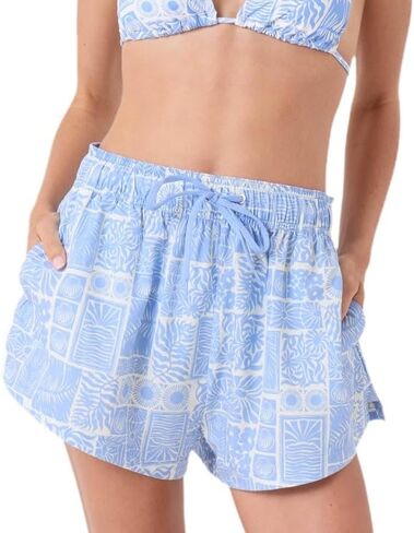 Roxy Womens Beach Casual Shorts – Loose Fitted, Elastic Waist Drawcord Swim Shorts, Quick-Dry Board Shorts in Kuwait
