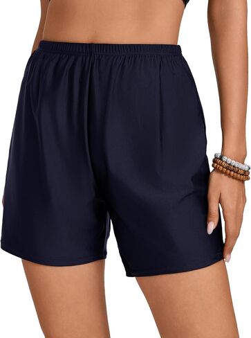Women's Plus Size High Waisted Swim Shorts Long Board Shorts Bathing Suit Bottoms Trunks Tankini Swimsuits in Kuwait