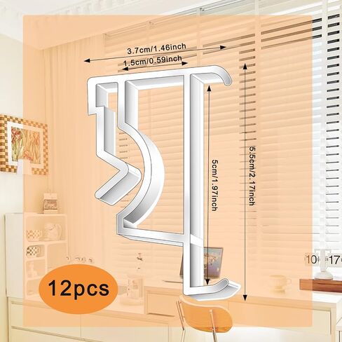 12pcs Valance Clips for Levolor Blinds,2 Inch Clear Blind Clips Plastic Hidden Blinds Replacement Parts in Kuwait
