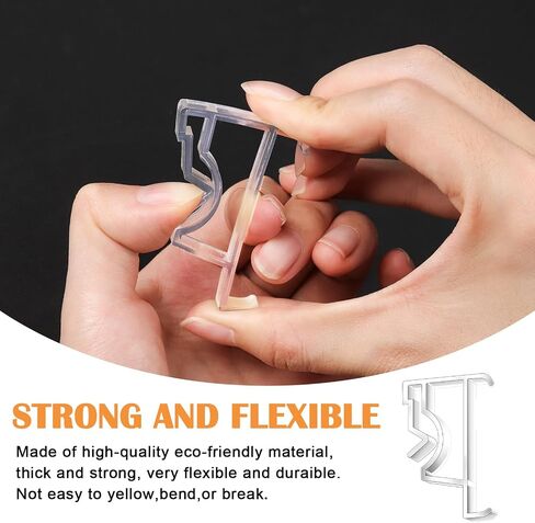 12pcs Valance Clips for Levolor Blinds,2 Inch Clear Blind Clips Plastic Hidden Blinds Replacement Parts in Kuwait