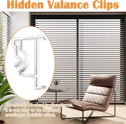 12pcs Valance Clips for Levolor Blinds,2 Inch Clear Blind Clips Plastic Hidden Blinds Replacement Parts in Kuwait