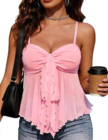 Avidlove Bralettes for Women Spaghetti Strap Mesh Tank Top Cami Y2k Tops for Women Camisole Lingerie S-XXL in Kuwait