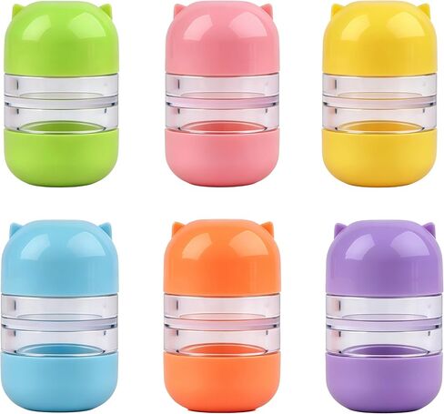 6 Colors Cylindrical Double-Headed Contact Lens Case, Portable Travel Contact Lens Storage Box, Leak-Proof Contact Lens Holder for Daily & Outdoor Use (light colour, 6pce) (Dark Color) in Saudi Arabia