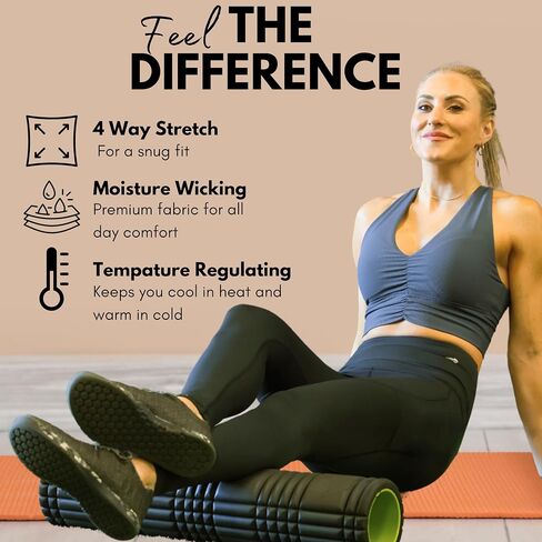 CompressionZ Women’s High Waisted Compression Leggings Bundle (Charcoal Gray + Black with Pockets, Firm Support, Tummy Control, Sweat-Wicking, Non-See-Through Workout & Recovery, Medium in Saudi Arabia