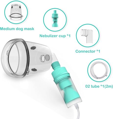 Dog Lying Nebulizer Cup and Dog Inhaler Mask, Pet Oxygen Mask for Large Dogs (Nebulizer Device Not Included) L in Saudi Arabia