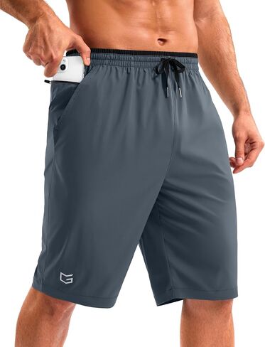 G Gradual Men's 11" Long Board Shorts with Zipper Pocket Swim Trunks Quick Dry Swimsuit Bathing Suit for Men No Mesh Liner in Kuwait
