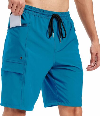 Mens Swim Trunks,Casual Board Shorts Men's with Compression Liner Quick Dry Swim Shorts Men with Zipper Pockets in Kuwait